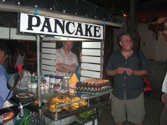 Pancake Stand wie es ihn ueberall gibt.
