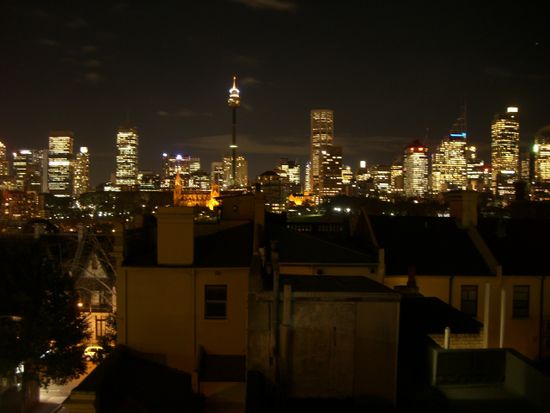 Ausblick von der DAchterrasse des Eva's Backpackers. Einfach genial!