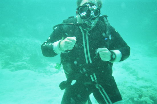Rico beim Tauchen am Great Barrier Reef.