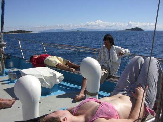 Auf dem Boot.