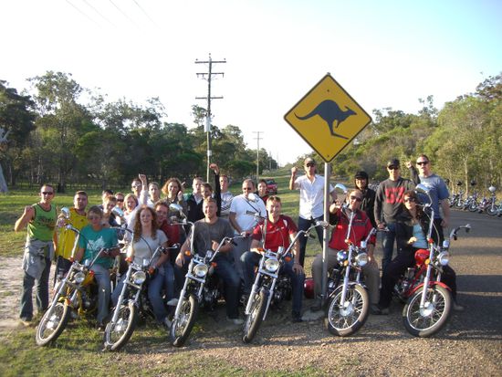Unsere Gruppe beim Chopper fahren.