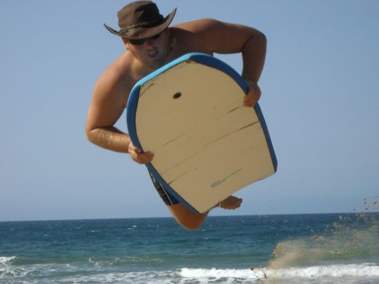 Ich beim Body Boarden Geil oder?