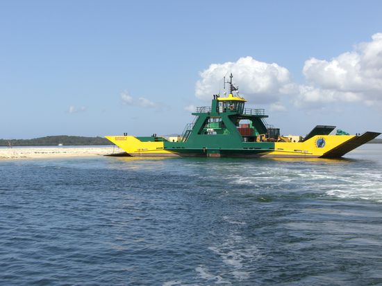 Faehre nach Fraser Island.