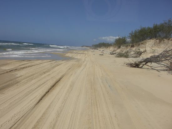 Die "Strasse" auf Fraser Island.