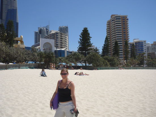 Patricia am Strand.