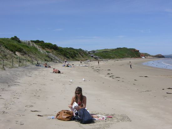 Am Strand auf Phillip Island.
