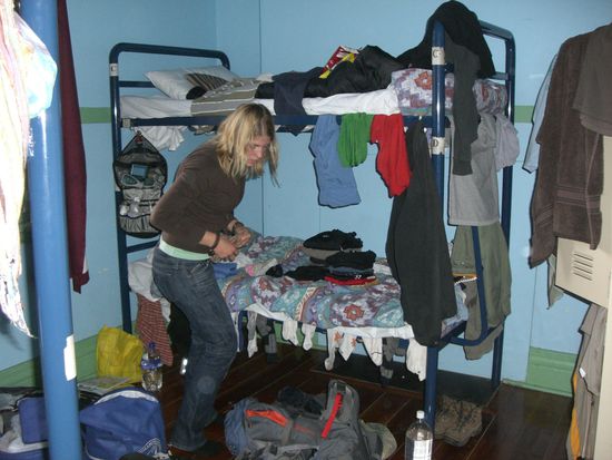 Chris war am Kleider trocknen... 