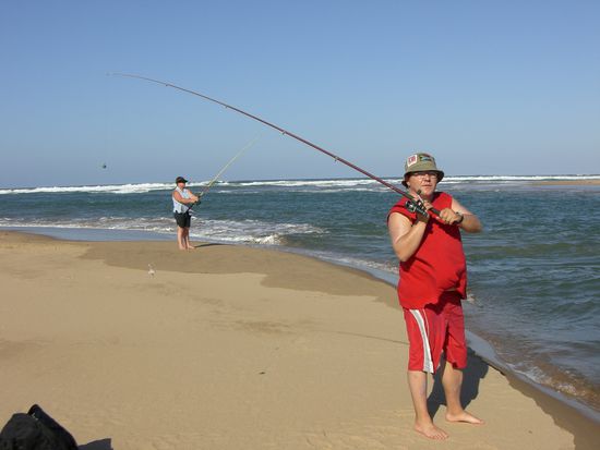 Ossi in St. Lucia am Fischen