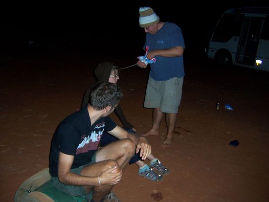 Tobi, Juanita und ich beim Broeteln.