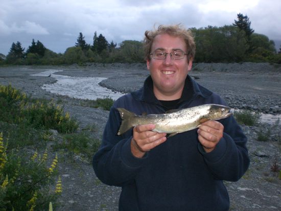 Ich mit der 36er Forelle