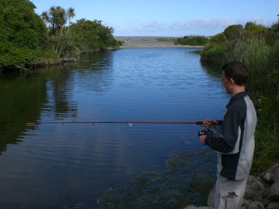 Frischi beim Fischen.