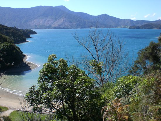 Schoene Aussicht auf die Bucht.