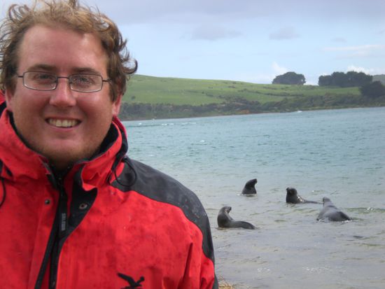 Rico vor den Seeloewen.