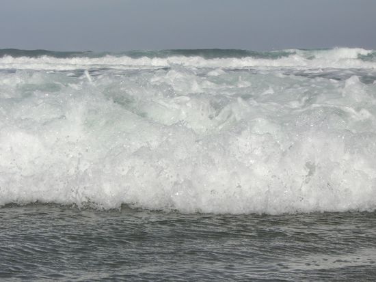 Wellen beim Baden - die waren riesig!