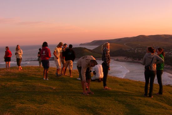 Ausflug zum Sonnenuntergang mit den Leuten vom Backpacker.