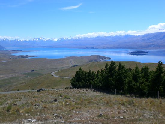 Aussicht auf den Lake Tekapo.