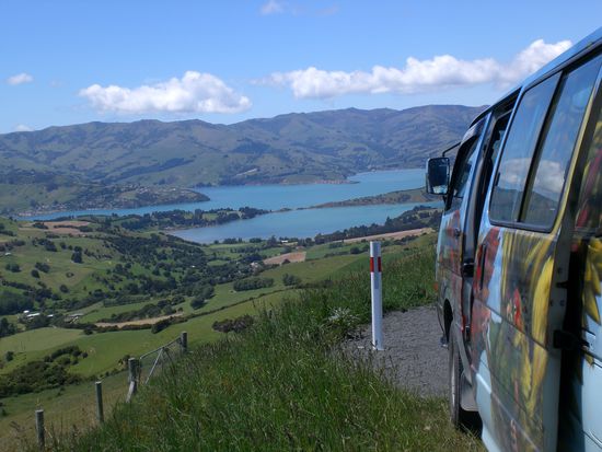 Aussicht in Akaroa.