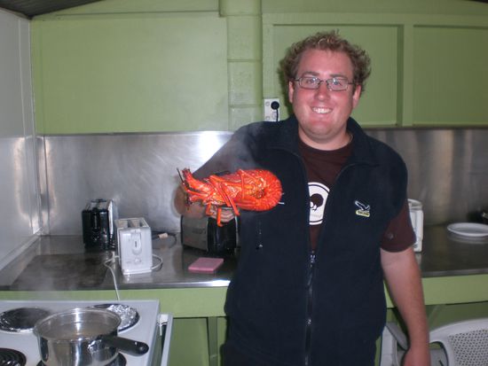 Ich beim Crayfish kochen.