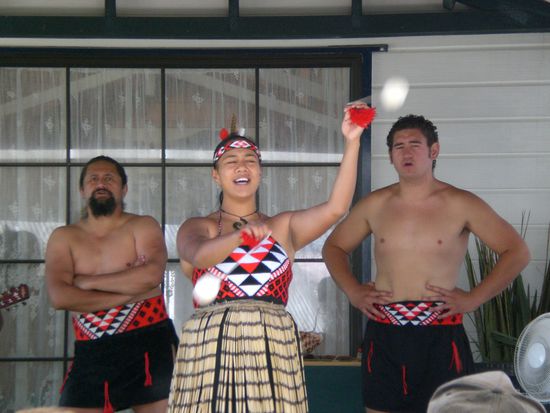 Maori Tanz und Gesang.