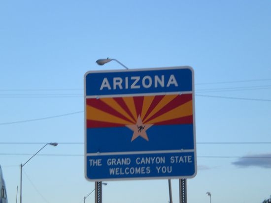 Nun gehts von California nach Arizona und zum Grand Canyon!