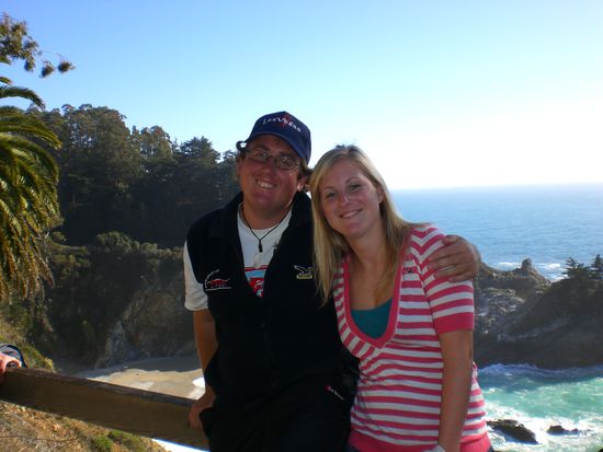 Anika und ich vor der super Kulisse.