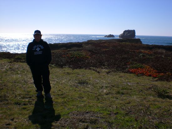 Ich an der Kueste Kaliforniens.