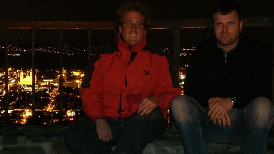 Holger und ich ueber San Francisco.