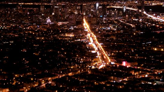 Down Town San Fran bei Nacht.