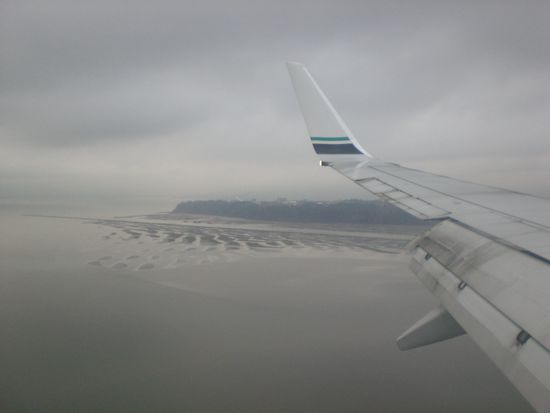 Anflug auf Vancouver, Canada.