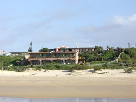 Unser Hostel direkt am Strand von J'Bay, wie hier alle diesen Ort nennen.