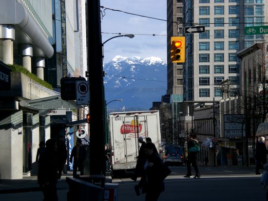 Down Town mit Blick auf die Berge!
