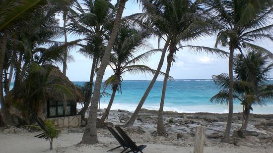 Cabana am Strand von Tulum.