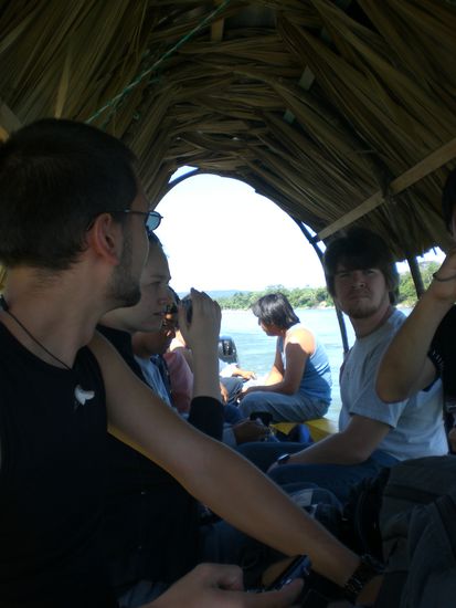 Patrick vorne links und noch einige andere Backpacker.