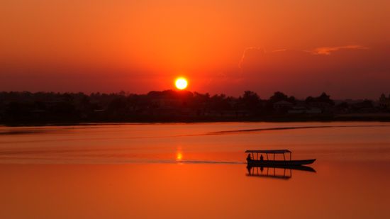 Sonnenuntergang am See.