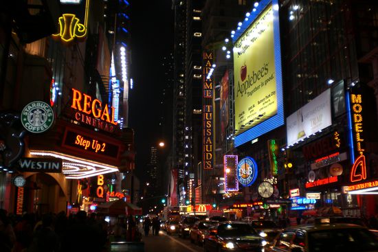 Times Square bei Nacht.