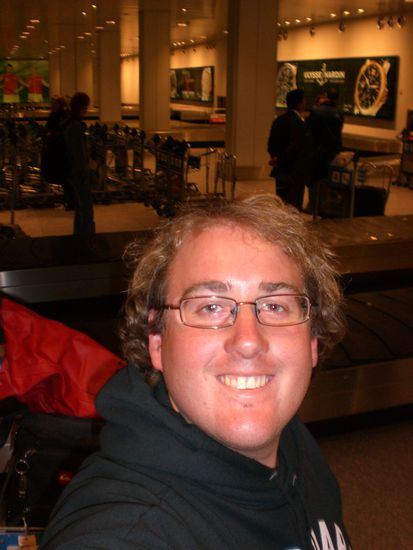 Am Flughafen Zürich bei der Gepäckrückgabe.