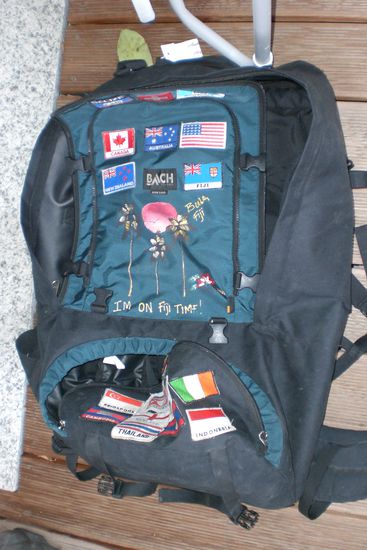 Mein Backpack ganz leer.