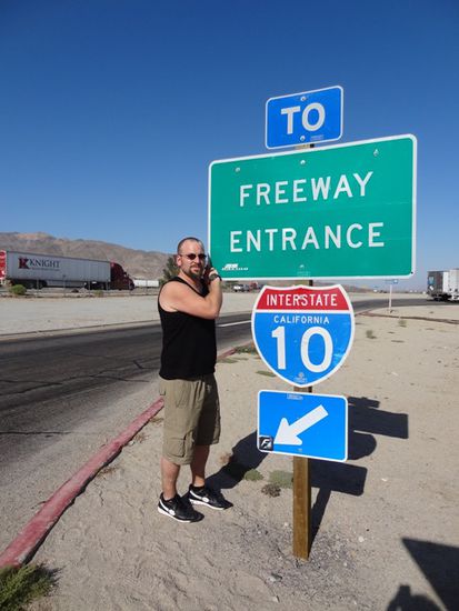 Zwischenstopp aka Fotoshooting auf dem Freeway