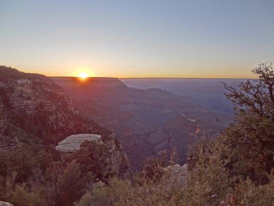 Für die Romantiker unter uns: Sonnenuntergang am South Rim