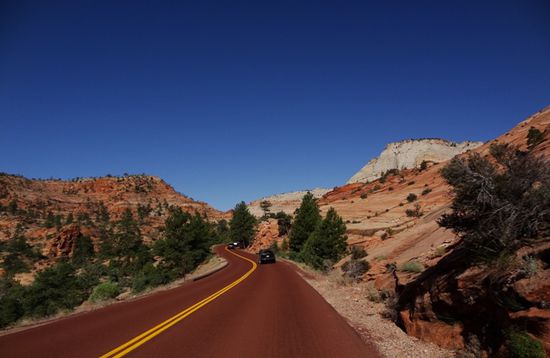Auf dem Weg nach Vegas durch den Zion Nationalpark - eine fantastische Kulisse!