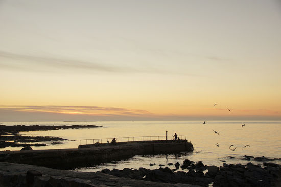 Blick am Abend vom Womo aus... ein Glas Wein in der Hand, kann das Leben schöner sein?