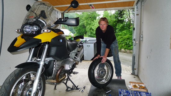 Puhh, das war knapp mit dem Reifen...