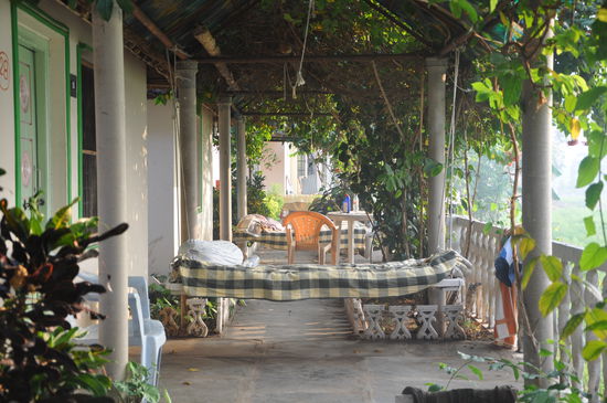 Unsere Hängematte, abends leider nicht zu gebrauchen, da die Fledermäuse einen verrückt machen und absolut keine Scheu vor den Menschen haben.