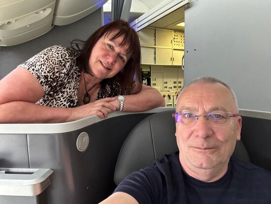 Der 2-stündige Aufenthalt in London reicht gerade für den Terminal-Wechsel und hier sitzen wir im Flieger für den 8-stündigen Flug nach Charlotte / USA