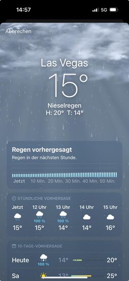 Ein Blick auf die Temperaturen unseres Reisezieles….
