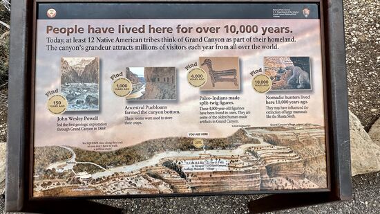 Seit 10.000 Jahren gibt es Bewohner im GC und heute leben hier noch 12 Stämme amerikanischer Ureinwohner.