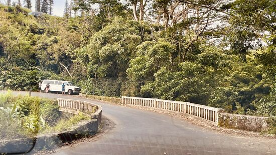 Teilweise sind die Brücke nur einspurig und wir müssen warten