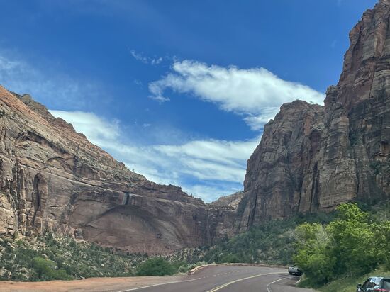 Aber wir fahren durch, wieder aus dem Park heraus, denn wir wollen heute  den „East Mesa Trail“ zum Observation Point wandern.
