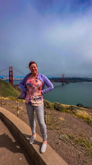 Es ist furchtbar windig hier oben—ein Foto MUSS sein