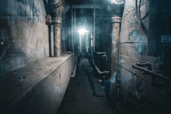 Der Lüftungsschacht, durch den die 3 Männer geflohen sind—ich glaube, auch das wurde verfilmt